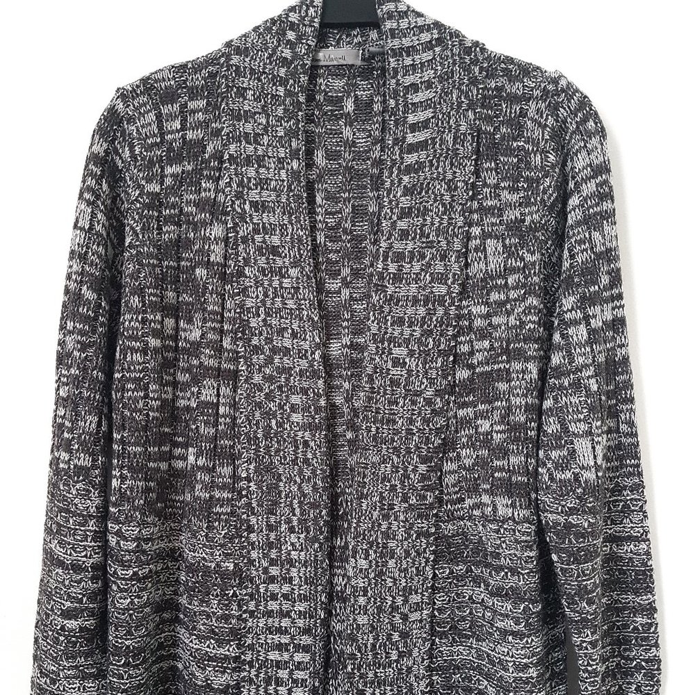 Jason Maxwell Knit Design Gray/White Cardigan, PXL